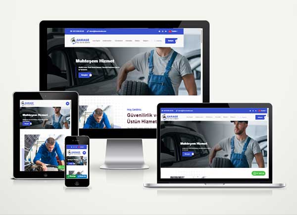 Oto Servis Firması Web Paketi Garage